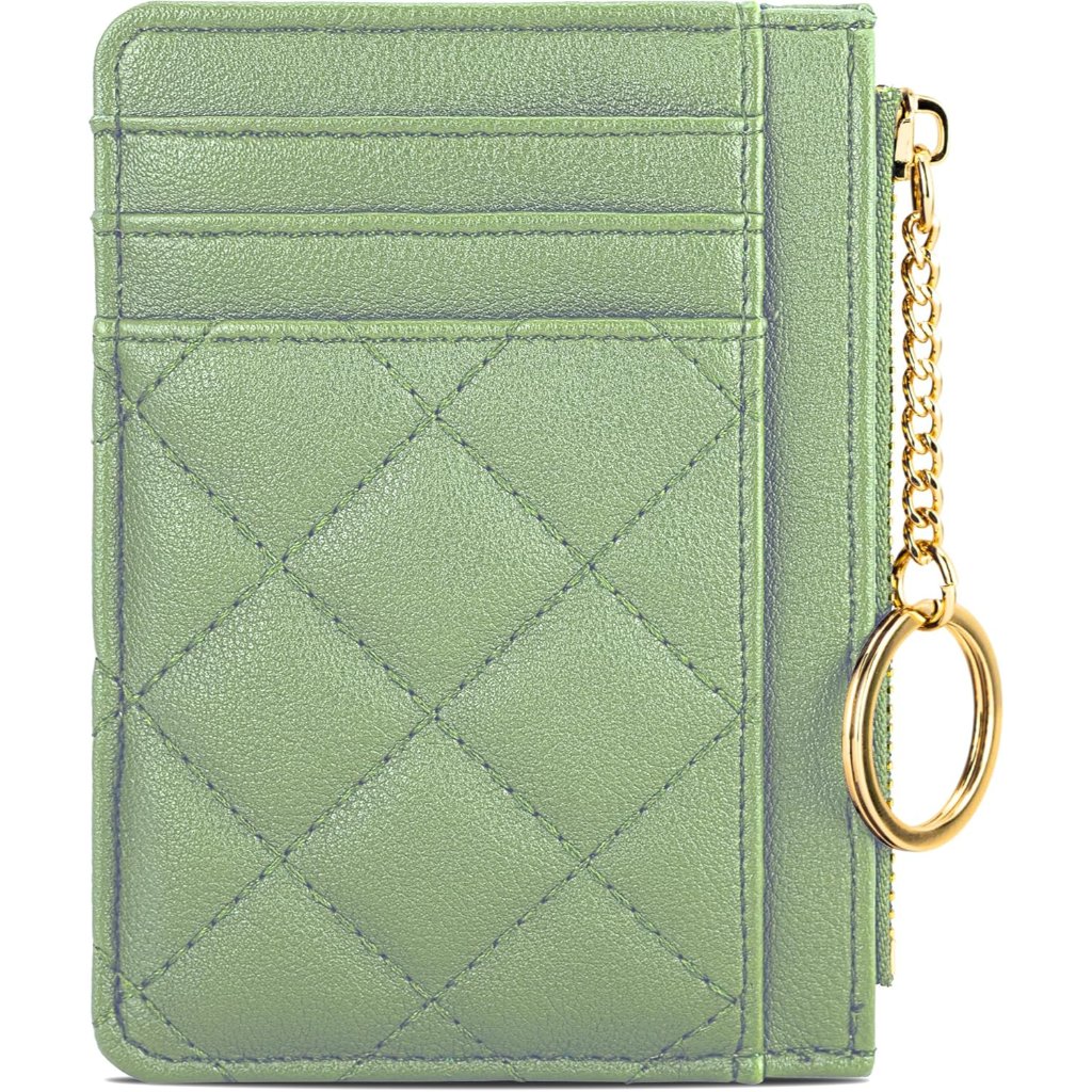 Compact Faux Leather Mini Wallet For Women - 8 Card Slots & Keychain Accessory